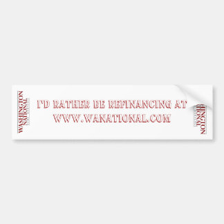 Voiture Autocollant de WNHM Bumber