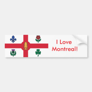 Voiture Autocollant Drapeau de Montréal, Canada