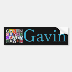 Voiture Autocollant nommé de Gavin d'étiquette
