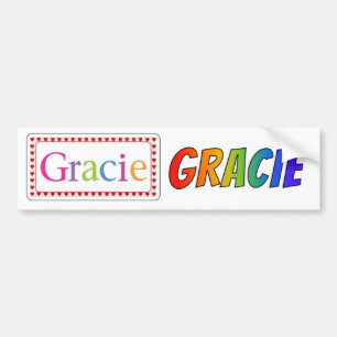 Voiture Autocollant nommé de Gracie d'étiquette