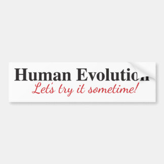 Voiture Autocollant pare-chocs de l'évolution humaine
