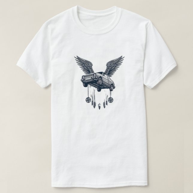 Voiture avec les ailes Fantacy T-shirt (Design devant)