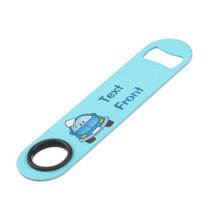Voiture bleue avec touche de barre de bulles