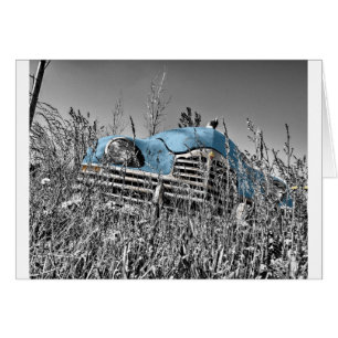 Voiture bleue vintage