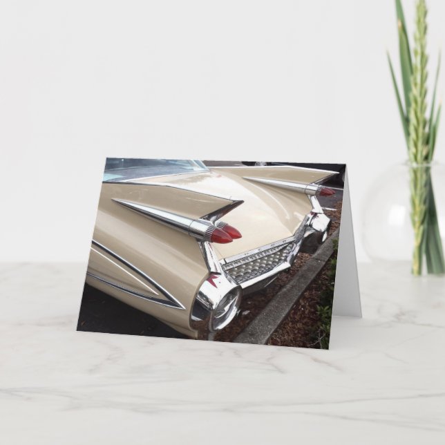 VOITURE CLASSIQUE AVEC CARTE DE FÊTE DES PÈRES FIN (Devant)