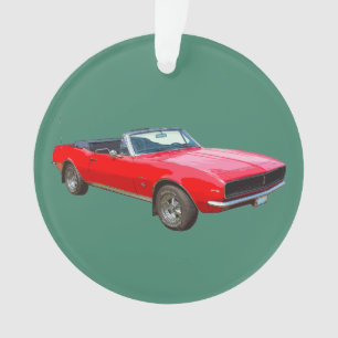Voiture convertible rouge de muscle de 1967 Camaro