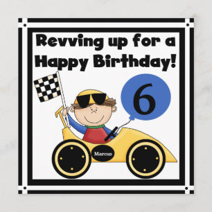 Voiture de course Customisée Invitations d'anniver