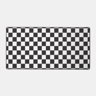 Voiture de course Noir blanc Checker Motif Drapeau