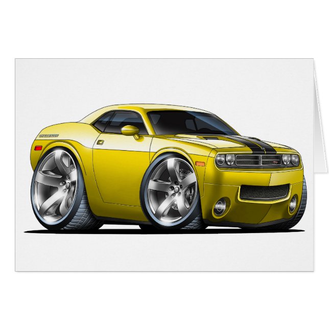 Voiture de jaune de challengeur de Dodge (Devant horizontal)