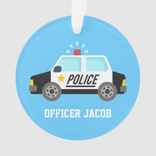 Voiture de police classique avec la sirène pour l