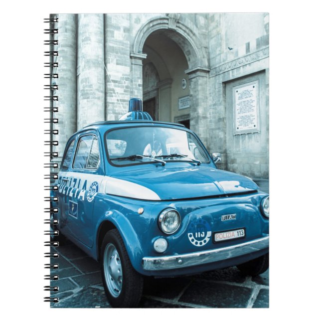 Voiture de police de Fiat 500 dans le carnet de (Devant)