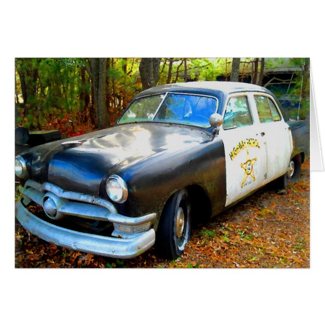 Voiture de police de la route des cinquante ans (Devant horizontal)