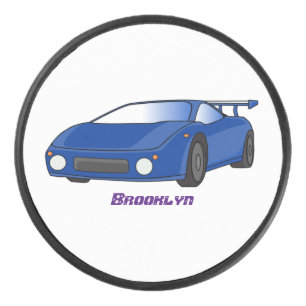 Voiture de sport bleue avec illustration airfos