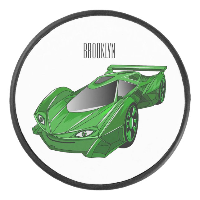 Voiture de sport verte avec illustration airfos (Devant)