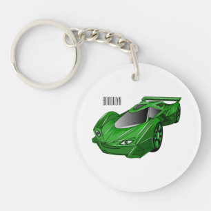 Voiture de sport verte avec illustration airfos