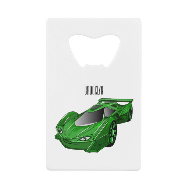 Voiture de sport verte avec illustration airfos (Devant)