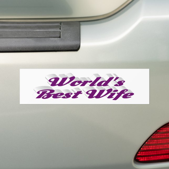 Voiture Femme avec autocollant de pare-chocs en violet (En voiture)