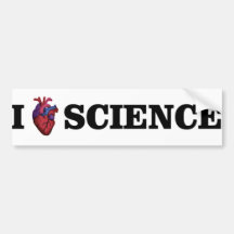 I Love Science autocollant de pare-chocs
