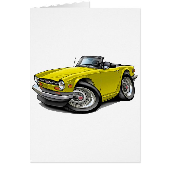 Voiture jaune de Triumph TR6 (Devant)