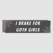 Je freine pour Goth Girls Gothic decal Magnet voit