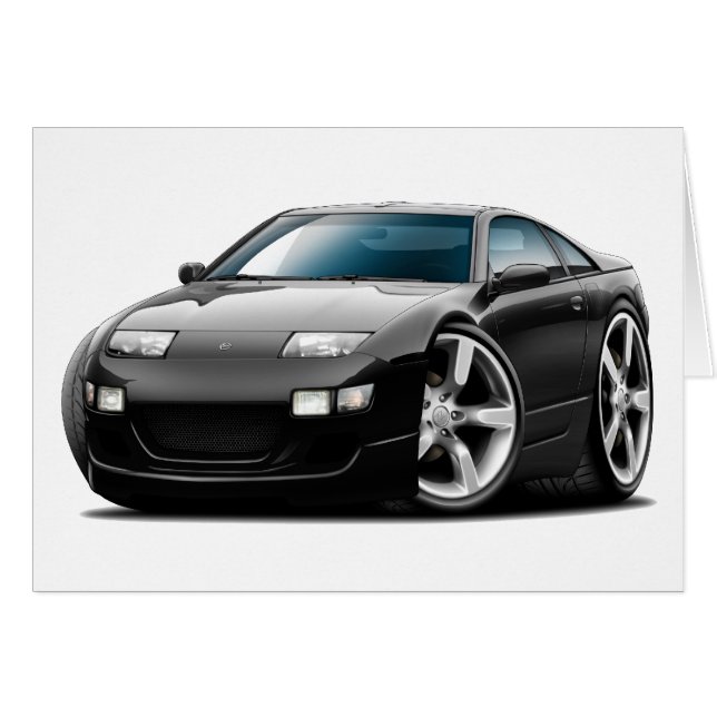 Voiture noire Nissan 300ZX (Devant horizontal)