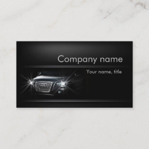 Voiture Noire Simple Dans Le Carte de visite Ombre