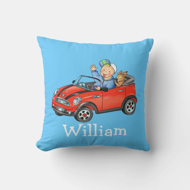 voiture nommée de jouet d'enfants - coussin (Recto)