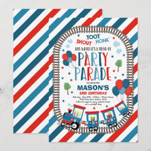 Voiture Par Anniversaire Parade Invitation Choo Ch