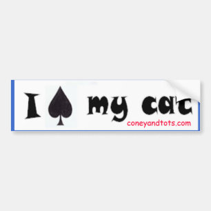 Voiture Pelle I mon autocollant de chat, coneyandtots.com