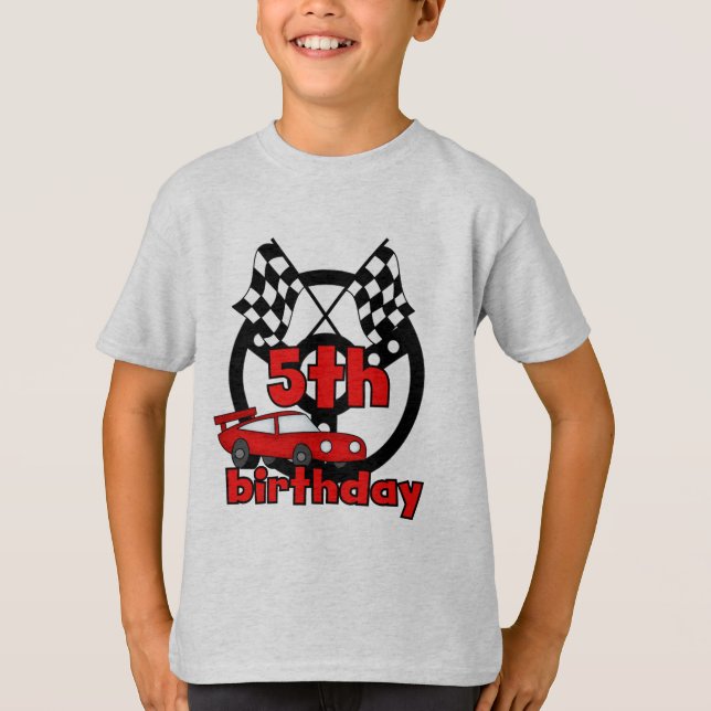 Voiture Racing 5e Anniversaire Tshirts et cadeaux (Devant)
