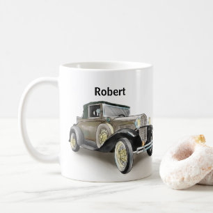 Voiture Vintage - Ajouter un nom - Mug de café
