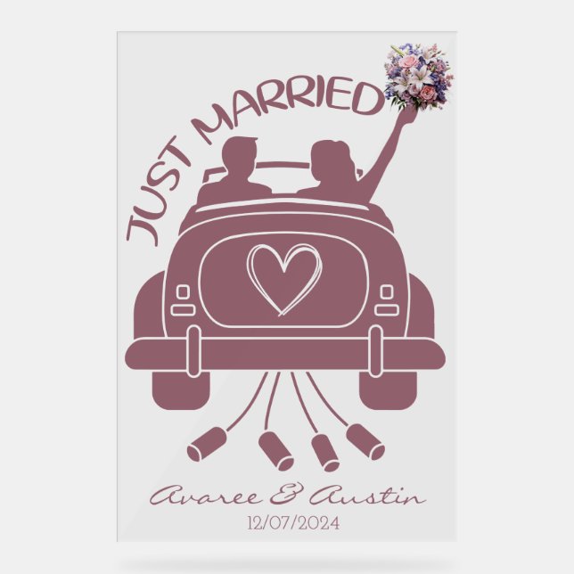 Voiture Vintage Bouquet Marié (Recto)
