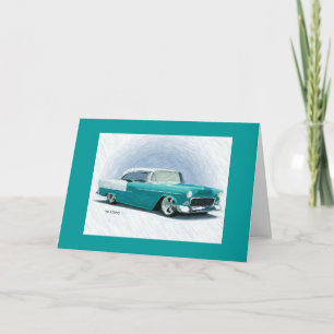 Voiture vintage classique - Carte Chevy Bel Air 19