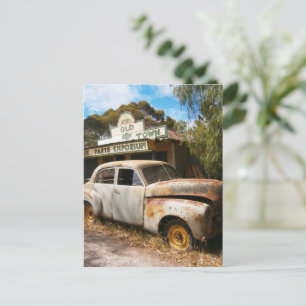 Voiture Vintage Et Garage, Carte Postale