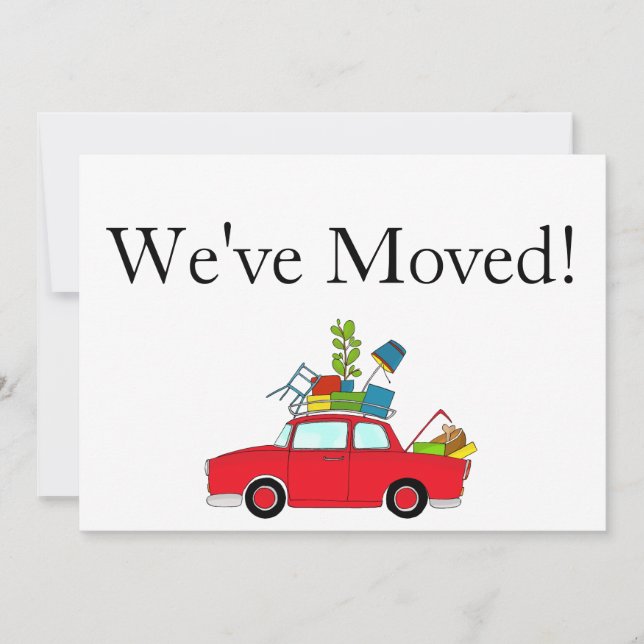 Voiture Vintage Nouvelle carte d'adresse (Devant)