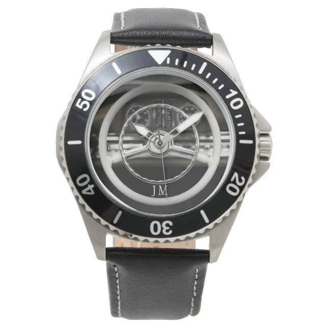 Voiture Vintage Personnalisée Montre de Roue (devant)