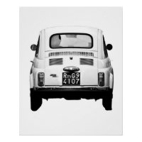 Voiture vintage Poster parfait | Fiat 500 | Rome I