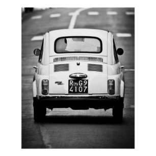Voiture vintage Poster parfait Fiat 500 Rome I