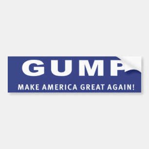 Voiture Vote Gump ! Autocollant d'élection de Donald Trump