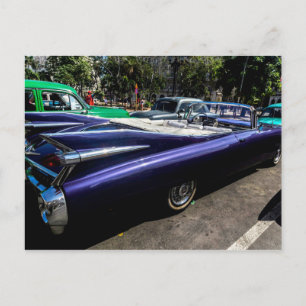 Voitures Classiques de Cuba Cabriolet Violet Carte