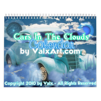 Voitures dans le calendrier de nuages par