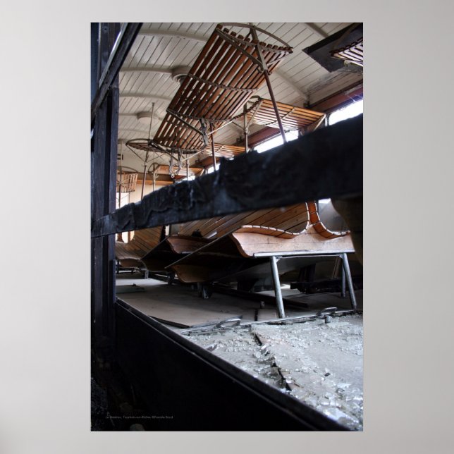 Voitures de passagers murs en bois sur le Poster L (Devant)
