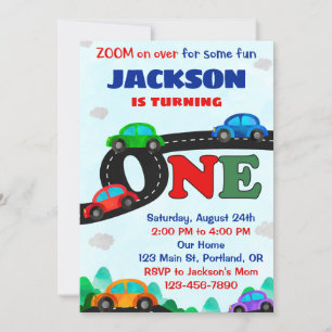 Voitures invitation anniversaire conducteur premie