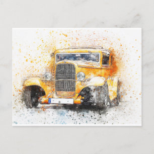 Voitures vintage de carte postale