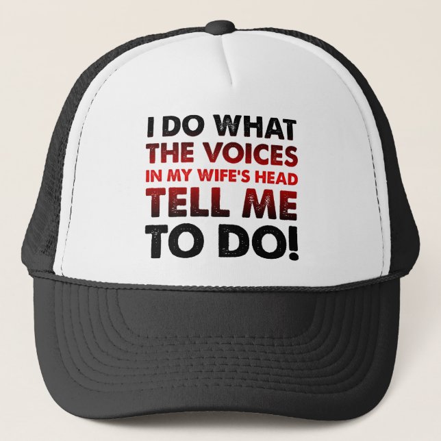 Voix Dans La Tête De Ma Femme Chapeau Casquette Dr (Devant)