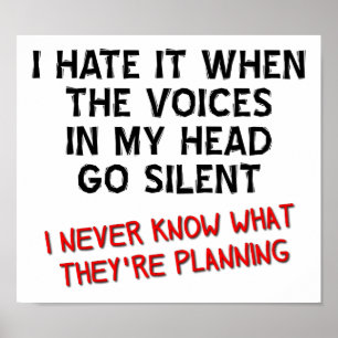 Voix dans ma tête Poster drôle