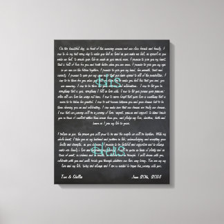 Voix de mariage personnalisées sur toile