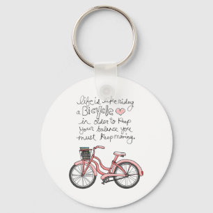vol25 life is like riding a bicycle keychain