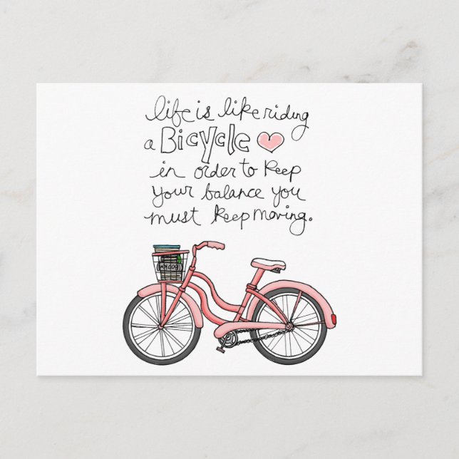 vol25 life is like riding a bicycle postcard (Front)