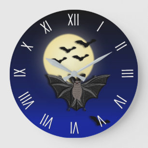 Vol de chauve-souris Horloge murale Halloween Num